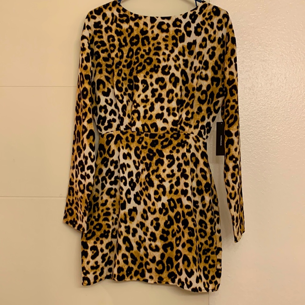 Leopard print Lulu’s mini dress with keyhole cutout back